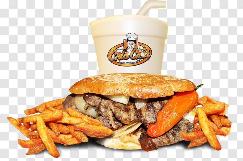 French Fries Cheeseburger Buffalo Burger Full Breakfast Sandwich - Restaurant - Junk Food Transparent PNG