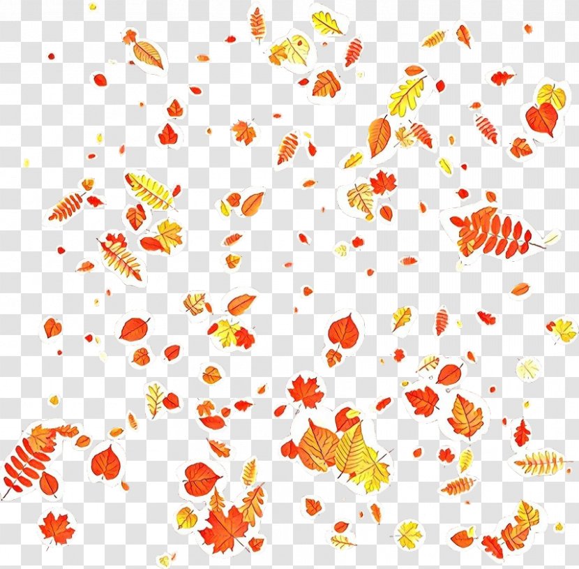 Orange - Confetti - Leaf Transparent PNG