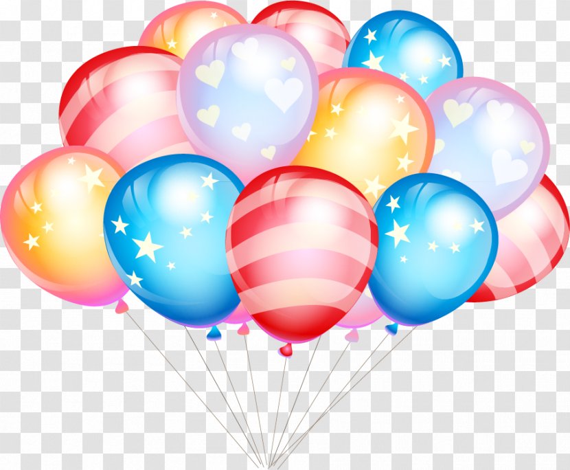 Balloon Birthday Gift Party Greeting Card - Vector Material Transparent PNG