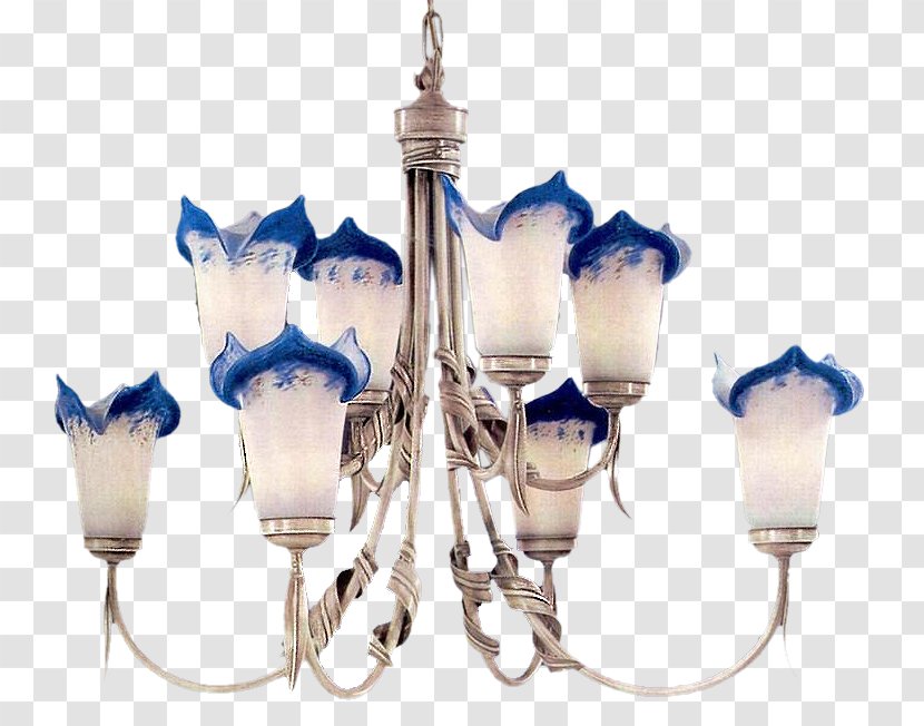 Chandelier Ceiling Cobalt Blue Light Fixture - Design Transparent PNG