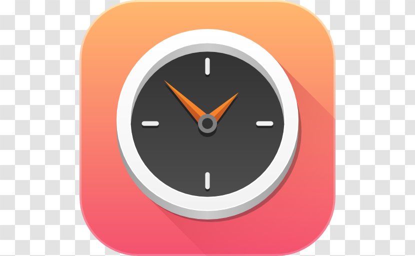 Orange Clock Alarm - Home Accessories Transparent PNG