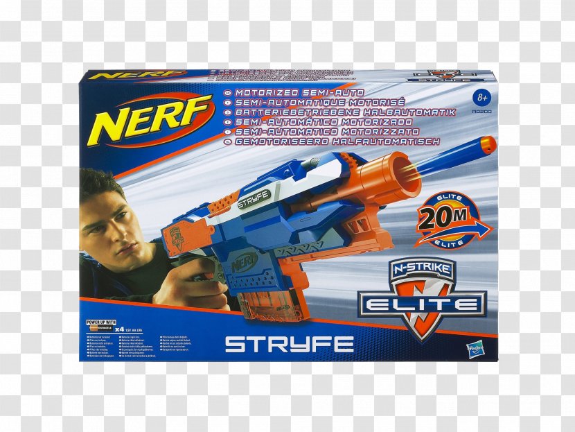 NERF N-Strike Elite Stryfe Blaster Nerf - Nstrike - Toy Transparent PNG