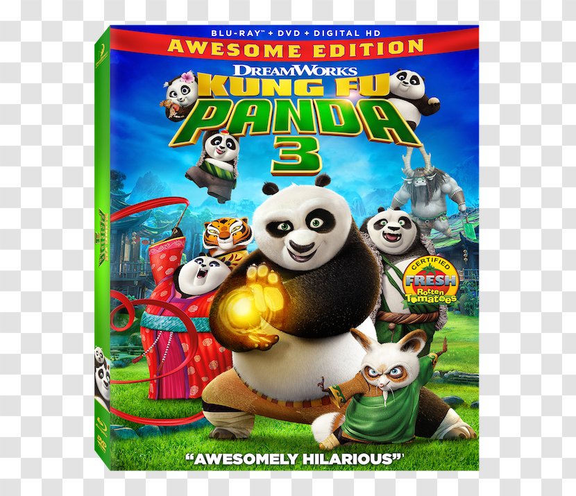 Blu-ray Disc Po Giant Panda Digital Copy Kung Fu - 3 - Kungfu Transparent PNG