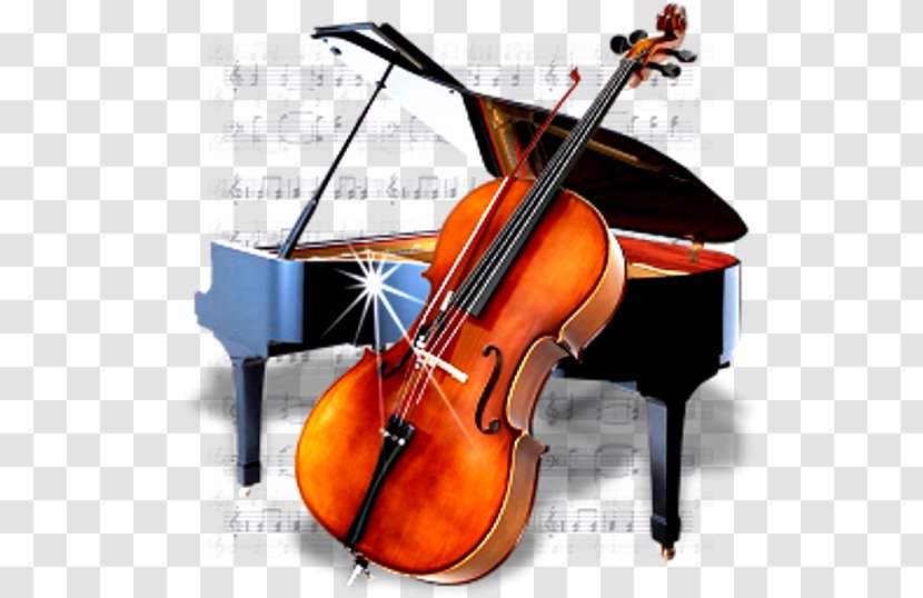 Cello Musical Instruments Piano Violin - Silhouette Transparent PNG