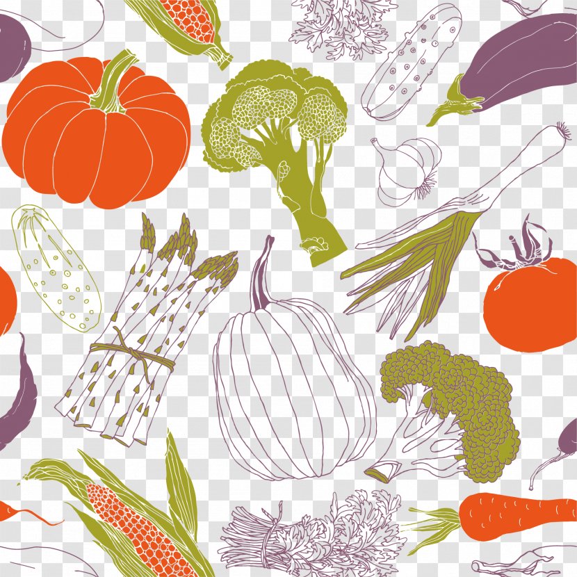 Paris Locavore Vegetable Food Illustration - Leaf - Watercolor Wallpaper Transparent PNG