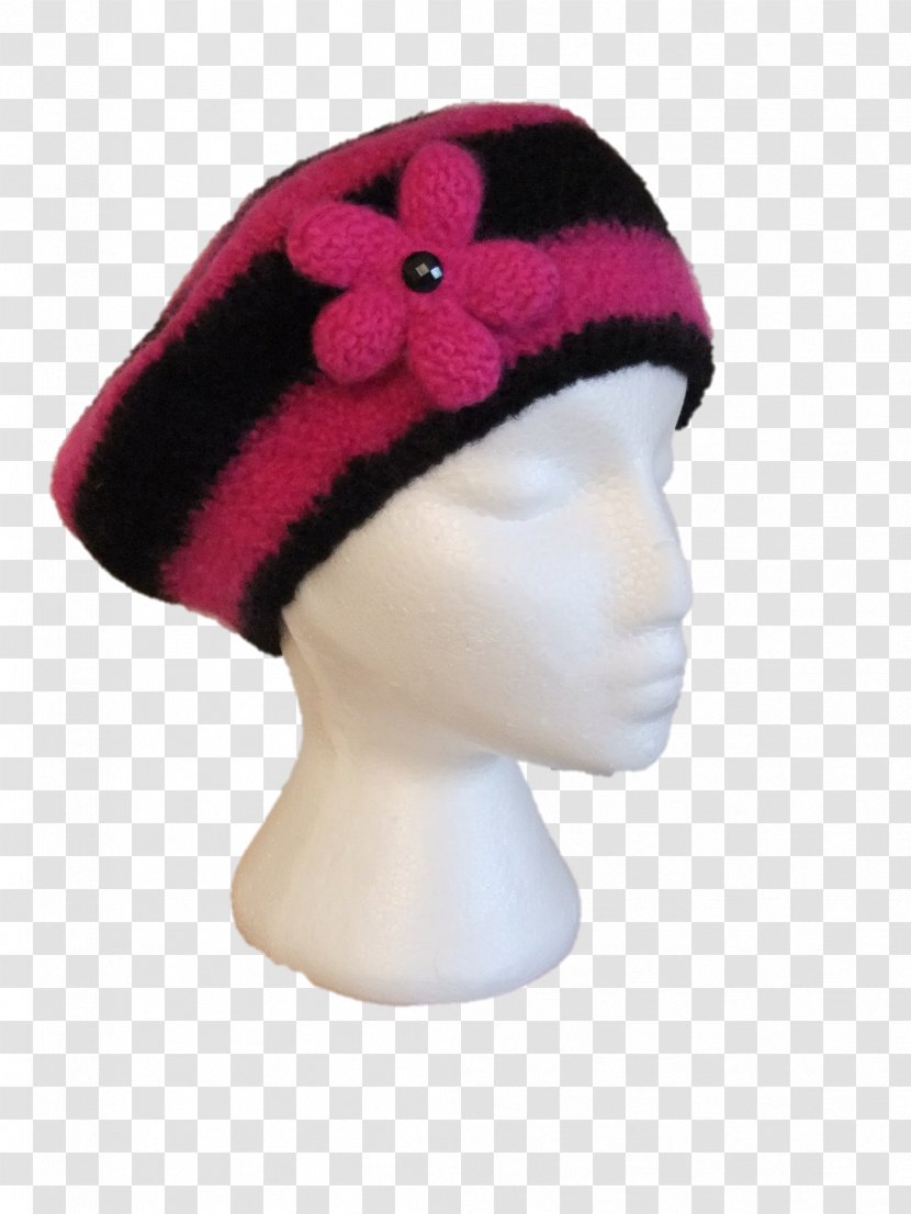 Beanie Knit Cap Magenta Knitting - Headgear Transparent PNG