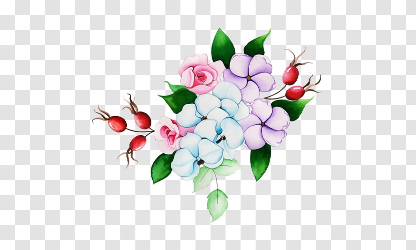 Watercolor Pink Flowers - Plant - Bud Blossom Transparent PNG