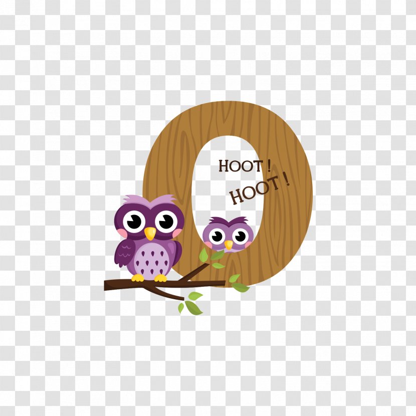Letter Alphabet Clip Art - Purple - The Owl O Transparent PNG