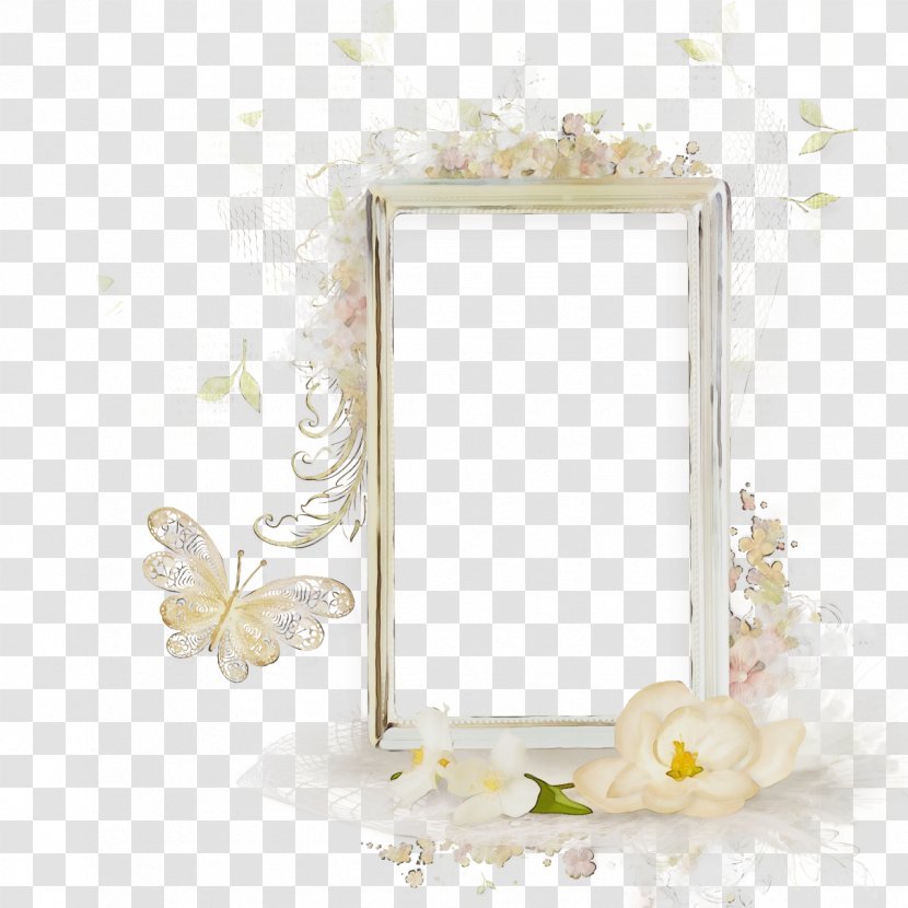 Floral Design Unity Candle Wedding Ceremony Supply Picture Frames - Interior Transparent PNG