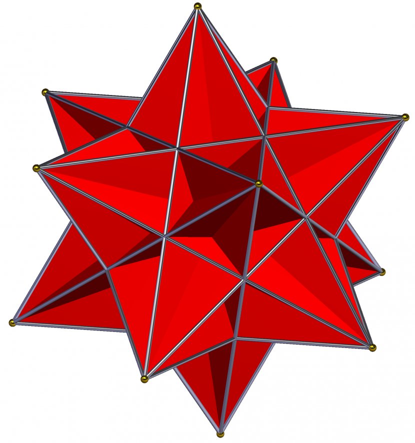 Great Icosahedron Regular Stellated Dodecahedron Polyhedron - Small - Kepler Triangle Transparent PNG