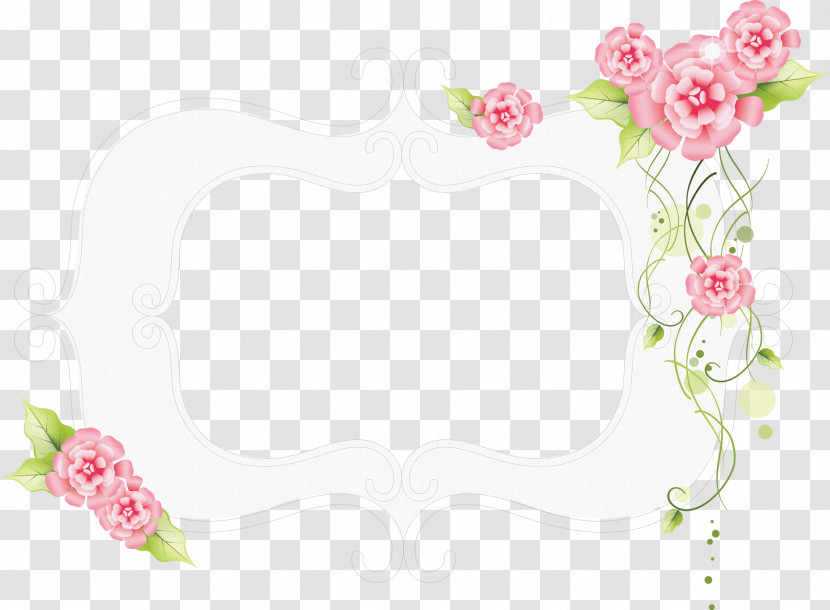 Flower Rectangular Frame Floral Rectangular Frame Transparent PNG