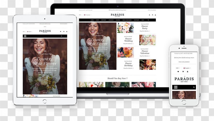 WooCommerce Responsive Web Design WordPress Magento Theme - Brand Transparent PNG