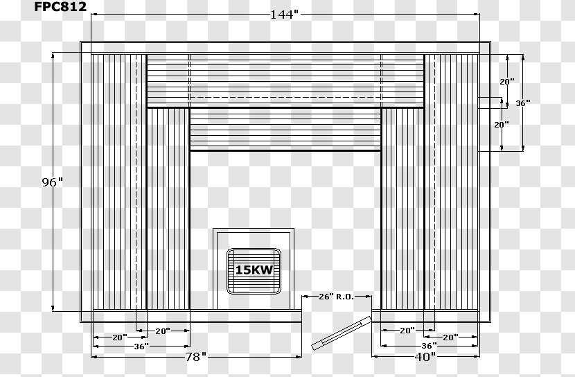Sauna Room Furniture Design Technical Drawing - Parallel - Interior Services Transparent PNG