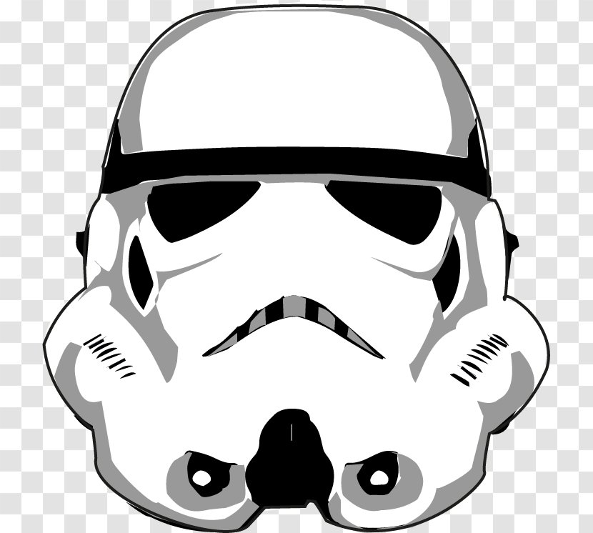 Stormtrooper Anakin Skywalker Drawing Helmet - Personal Protective Equipment Transparent PNG
