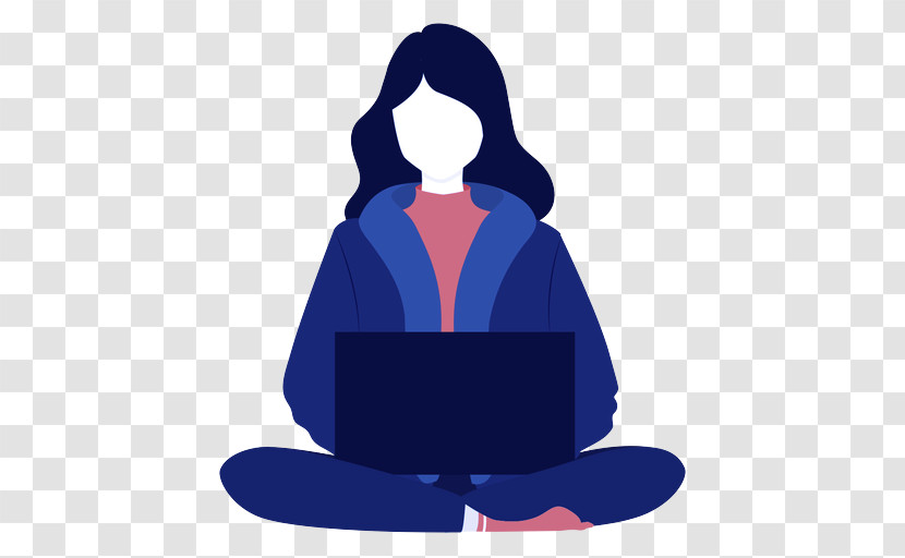 Cobalt Blue / M Character Sitting Character Created By Transparent PNG