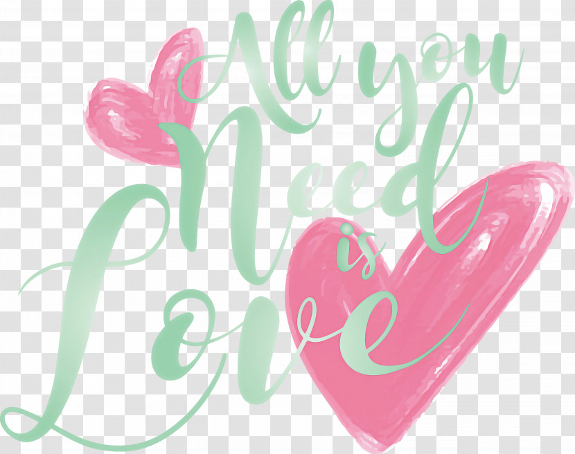 Valentines Day All You Need Is Love Transparent PNG