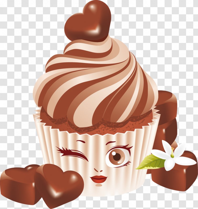 Cupcake Chocolate Cake Vector Graphics Birthday Transparent PNG