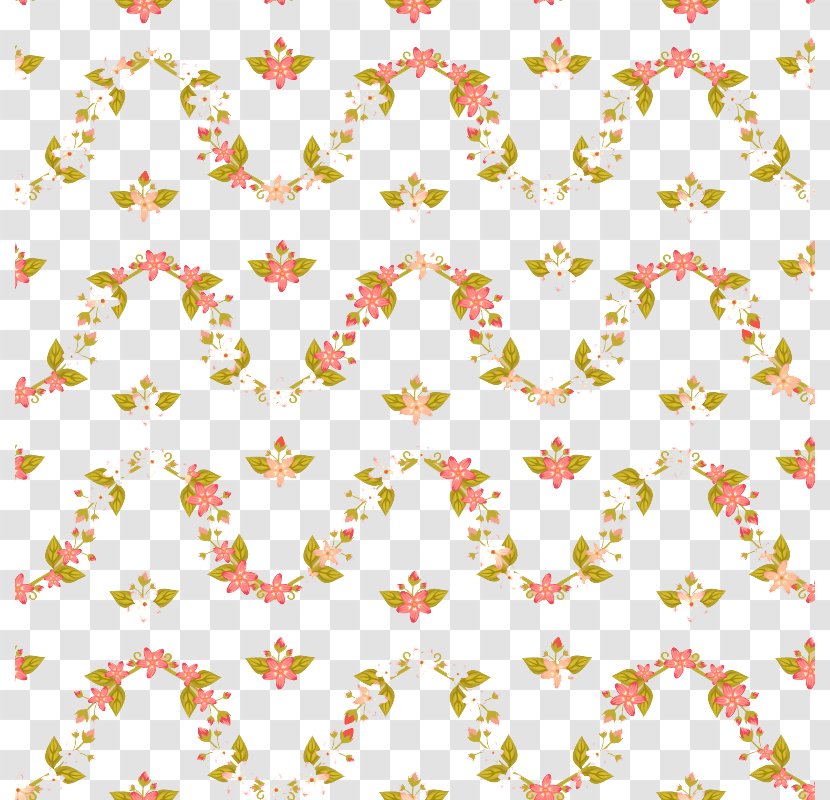 Cherry Blossom Flower Euclidean Vector - Area - Wavy Branch Seamless Background Material Transparent PNG