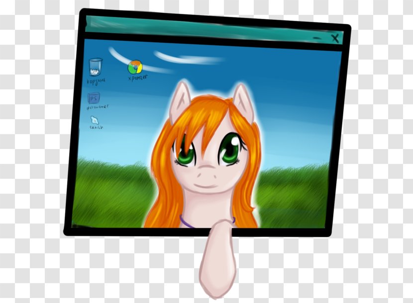 Horse Television Set Computer Monitors Desktop Wallpaper Character Transparent PNG