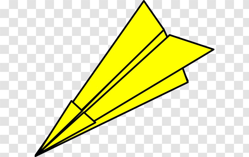Airplane Paper Plane Clip Art - Wing - Yellow Cliparts Transparent PNG