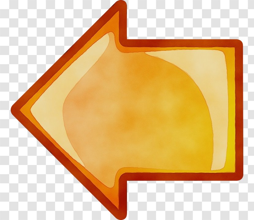 Arrow - Watercolor - Sign Orange Transparent PNG