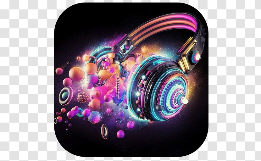 Headphones Digital Art Disc Jockey - Watercolor Transparent PNG