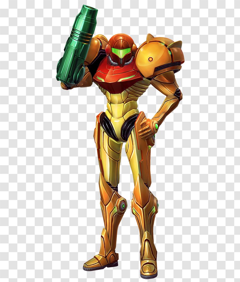 Metroid: Other M Metroid Prime Samus Returns Captain Falcon Aran - Figurine - Mario Transparent PNG