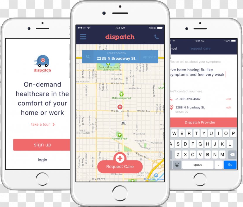 Smartphone Health Care DispatchHealth Mobile Urgent - Electronics Transparent PNG