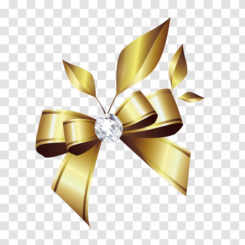 Diamond Jewellery Brilliant Ribbon - Vector Bow Transparent PNG