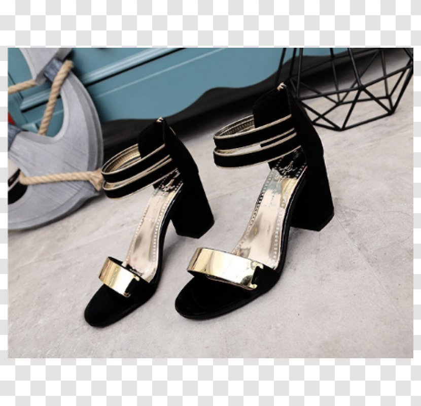 Sandal High-heeled Shoe Clothing Fashion - Outdoor - Opened Zipper Transparent PNG