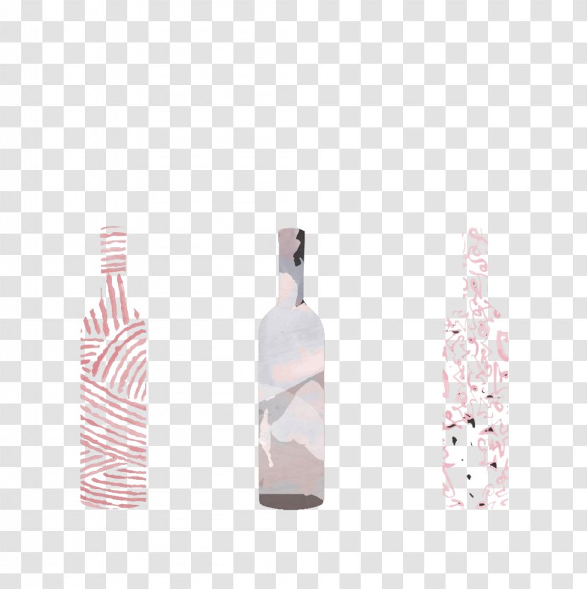 Wine Liqueur Glass Bottle - Vector Pattern Transparent PNG