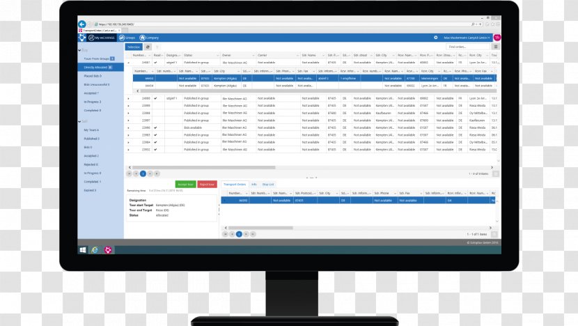 Transportation Management System Logistics Fleet - Software - Business Transparent PNG