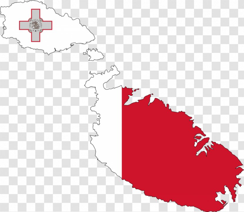 Flag Of Malta Geography Map - Red Transparent PNG