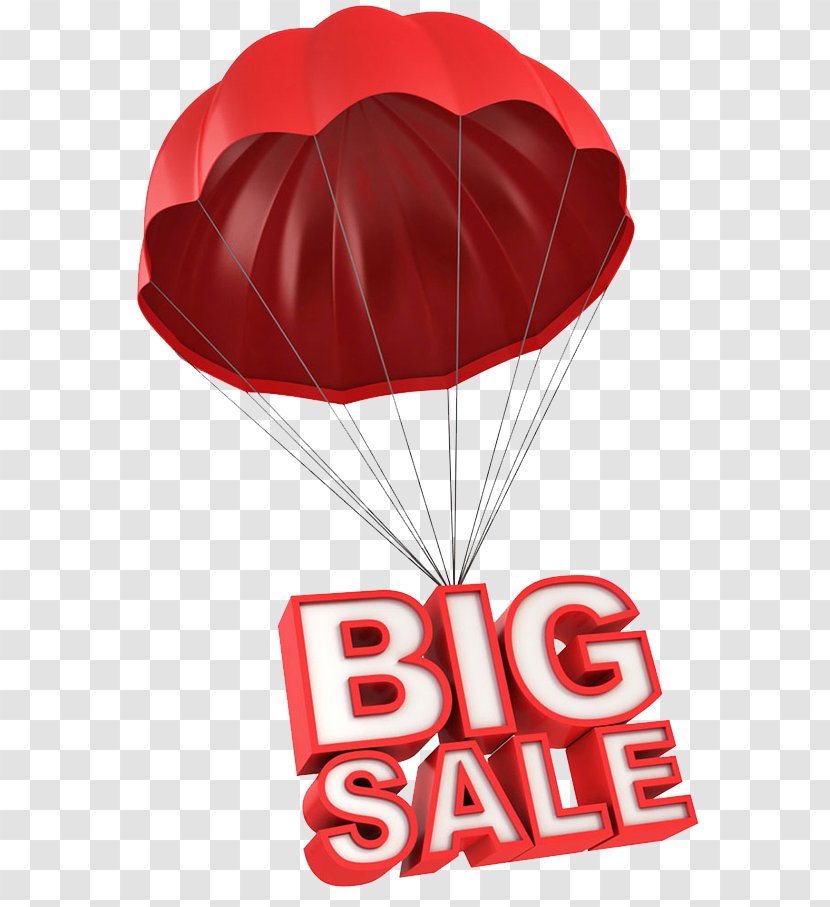 Sales Parachute Advertising Stock Photography Illustration - Discounts And Allowances - Red Cartoon Balloon Transparent PNG