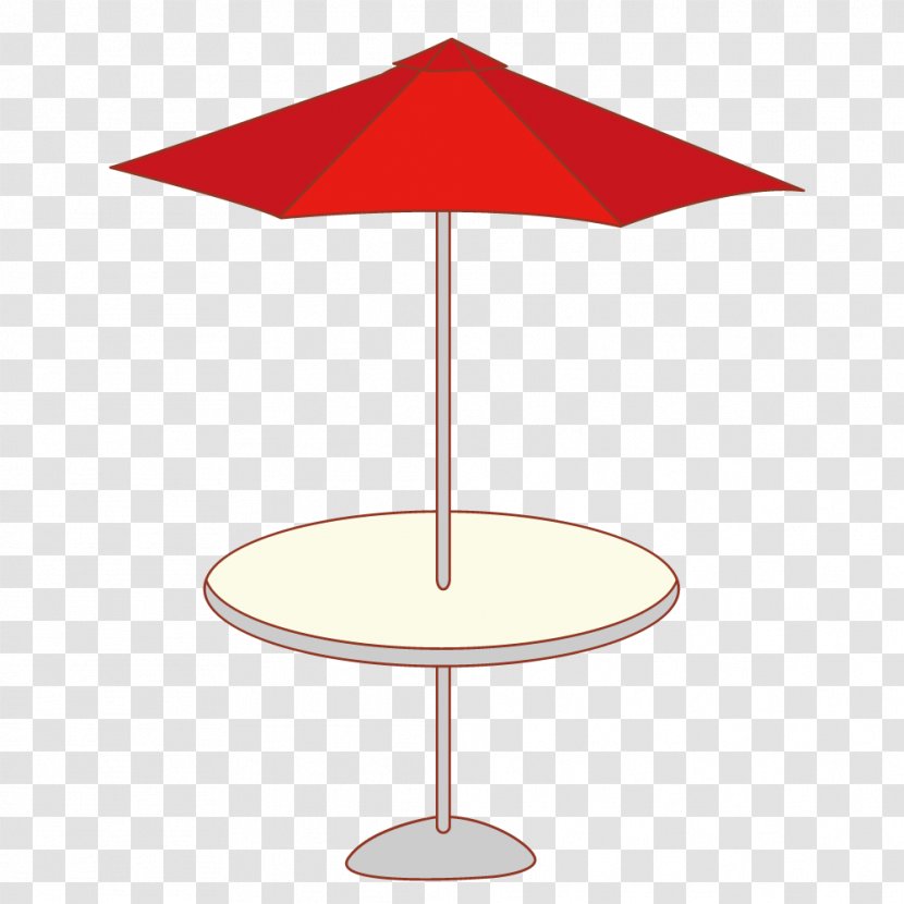 Table Umbrella Auringonvarjo Cartoon - Red Parasol Round Small Transparent PNG