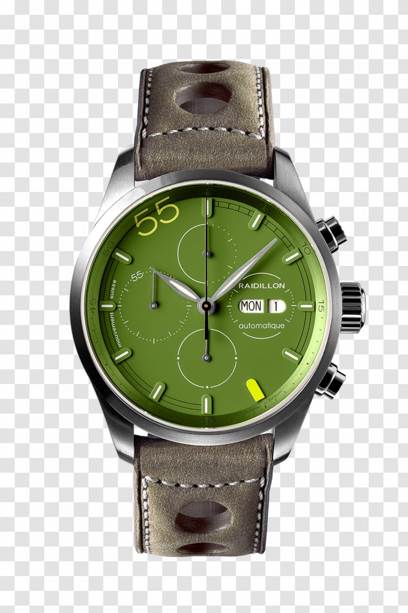 Watch Strap Chronograph Raidillon Fossil Group - Metal - Bold Green Number 2 Transparent PNG