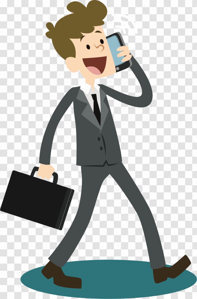 Telephone Call Business System - Vector Man Transparent PNG