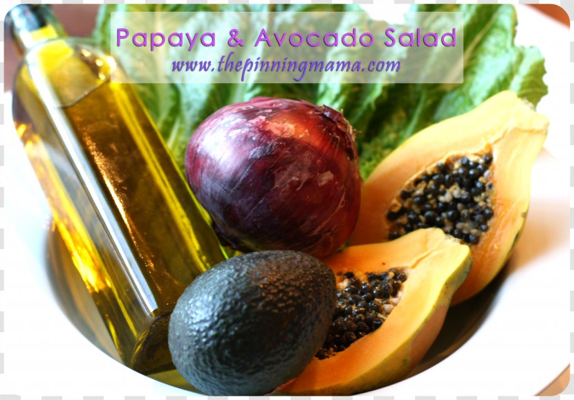 Papaya Stuffing Avocado Salad Vegetarian Cuisine Food - Romaine Lettuce Transparent PNG