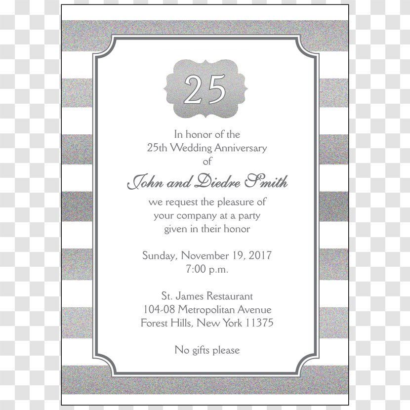 Wedding Invitation Anniversary Party - Text Transparent PNG