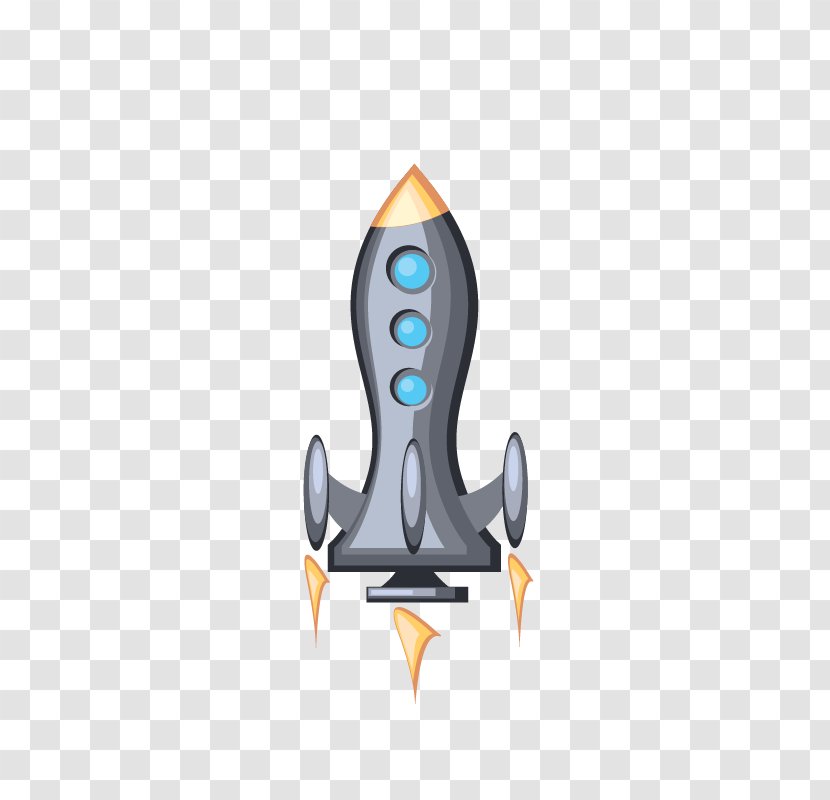 Rocket - Cartoon - Black Transparent PNG