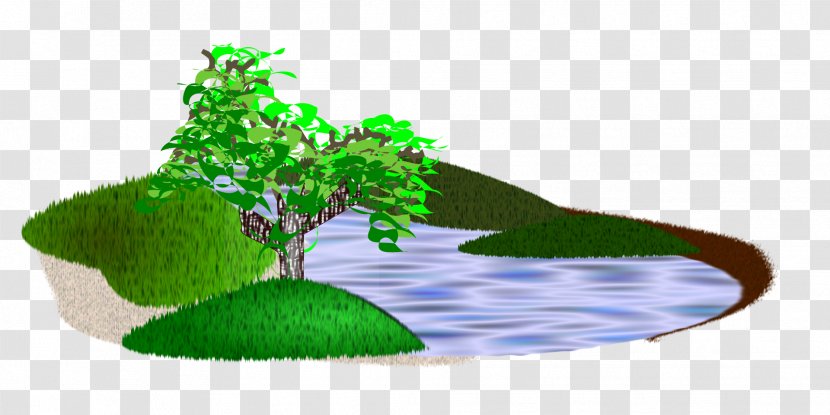 Theatrical Scenery Clip Art - Green - Lake Trees Transparent PNG