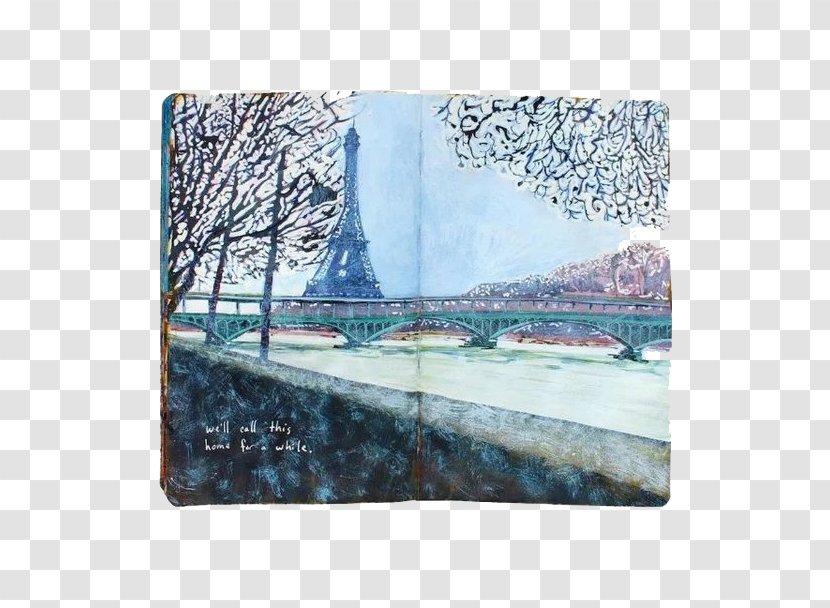Paper Painting Moleskine Artist Acrylic Paint - Landscape - Book Scenery Transparent PNG