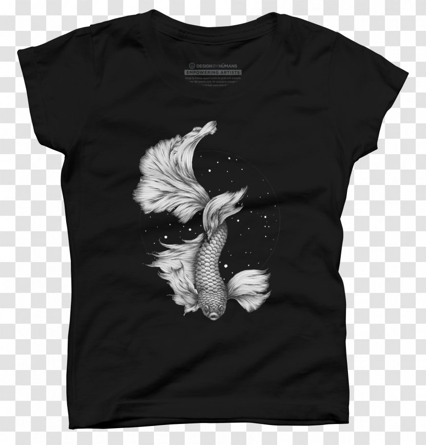 Siamese Fighting Fish Aquarium Feed T-shirt - Splendid Transparent PNG
