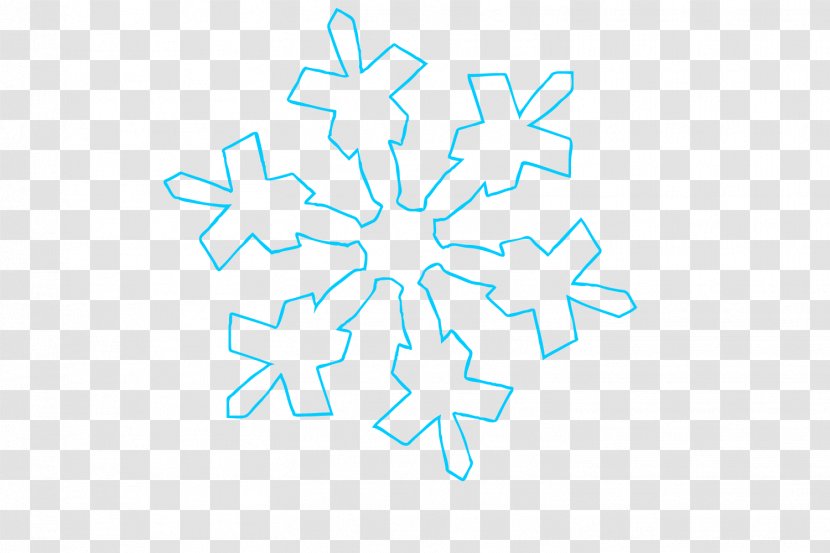 Snowflake Outline Simple. - Text - Blue Transparent PNG