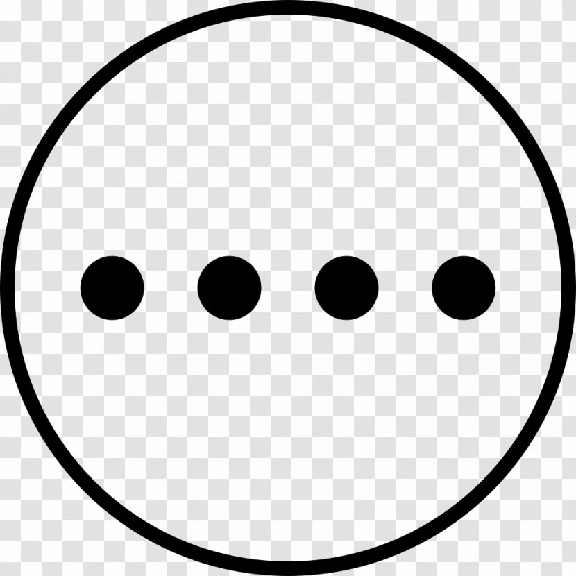 Smiley Face White Circle Clip Art - Black And Transparent PNG