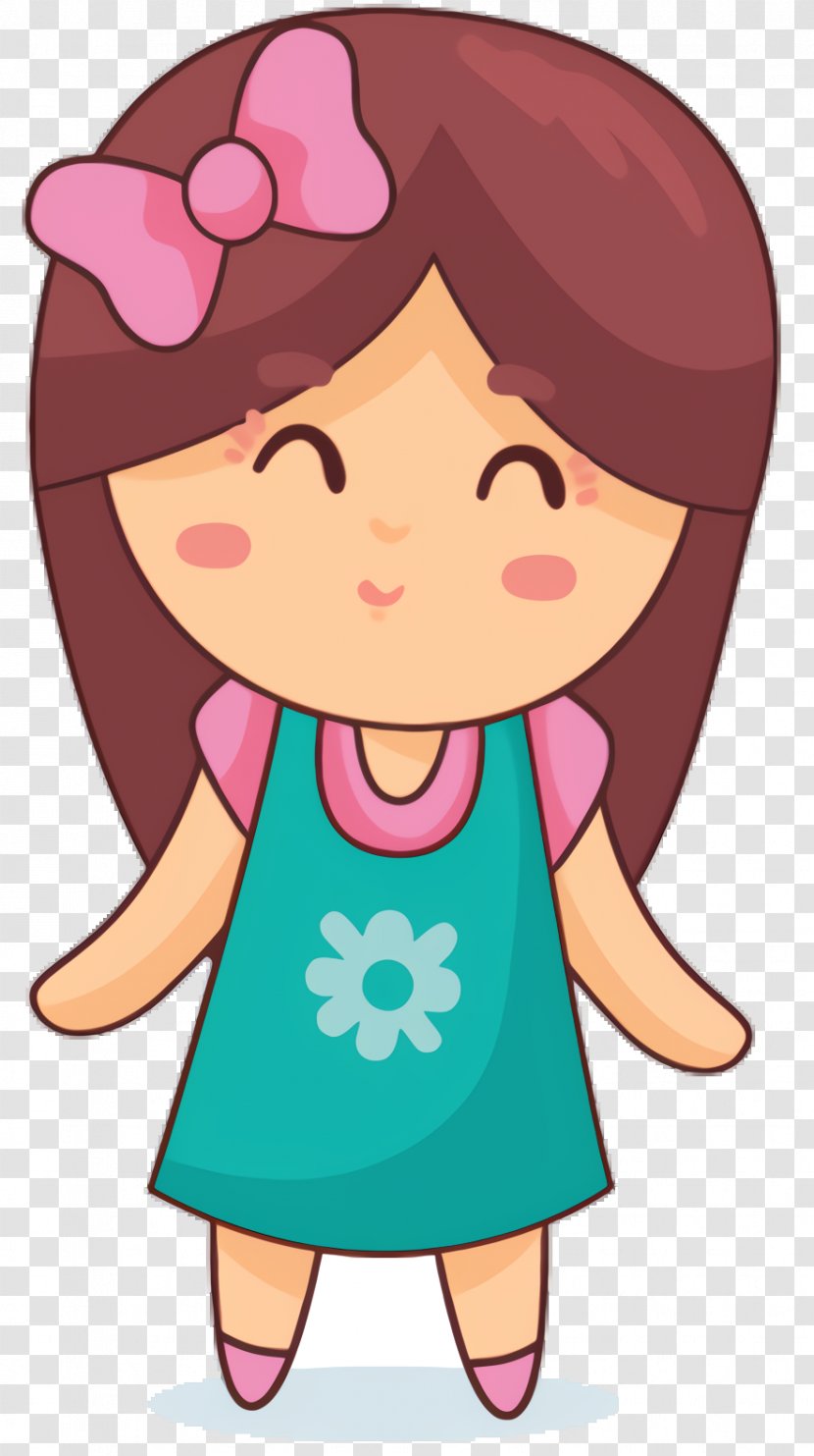 Girl Cartoon - Pink M Transparent PNG