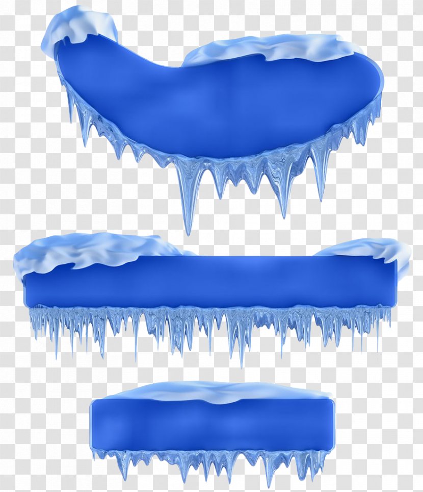 Ice Icicle Royalty-free Photography Illustration - Crystallization - Blue Melt Banners Transparent PNG