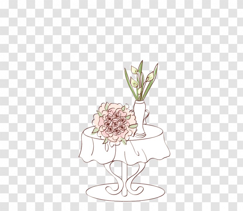 Table Floral Design Vase Euclidean Vector - Resource Transparent PNG