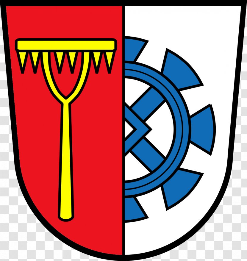Coat Of Arms Rastrello Gemeinde Wilburgstetten Blazon Canting - Germany - Heraldry Transparent PNG