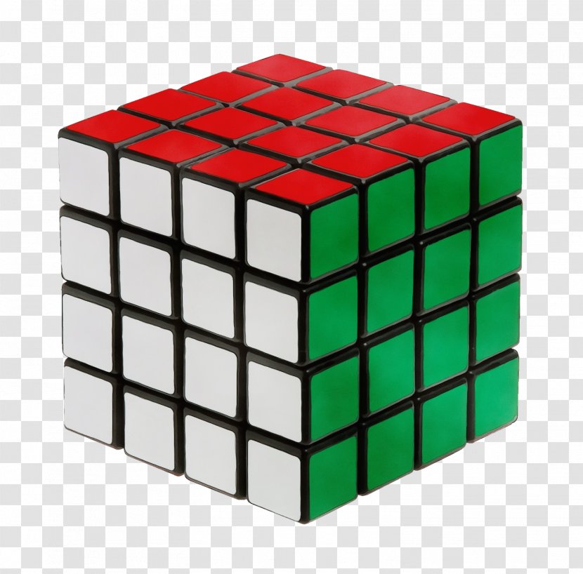Rubik's Cube Green Pattern Square Toy - Paint Transparent PNG
